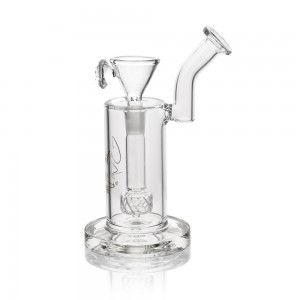 Crystal Series by HPG - 8.11" Low Profile Down Stem Diamond Net Perc Water Pipe - [ES2258-BX]